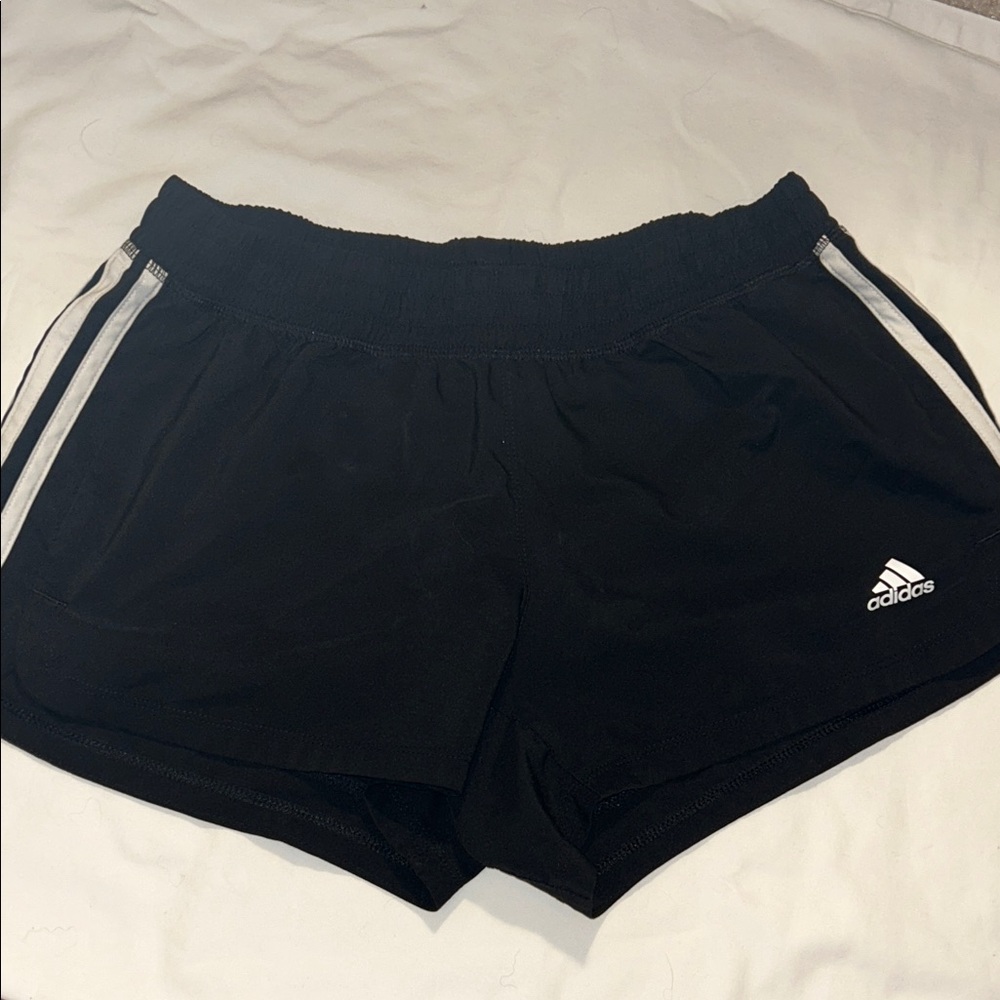 Adidas Women's Black and White Athletic Shorts
